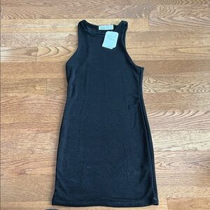 The Perfect Black Dress Elodie small racer back stretchy body con dress NWT